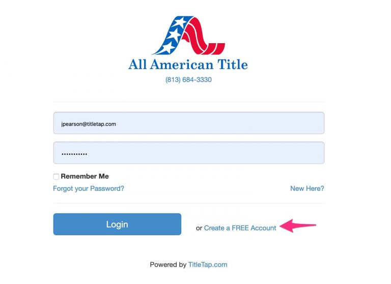Getting Started: How to Create an Account - TitleTap | Support Portal